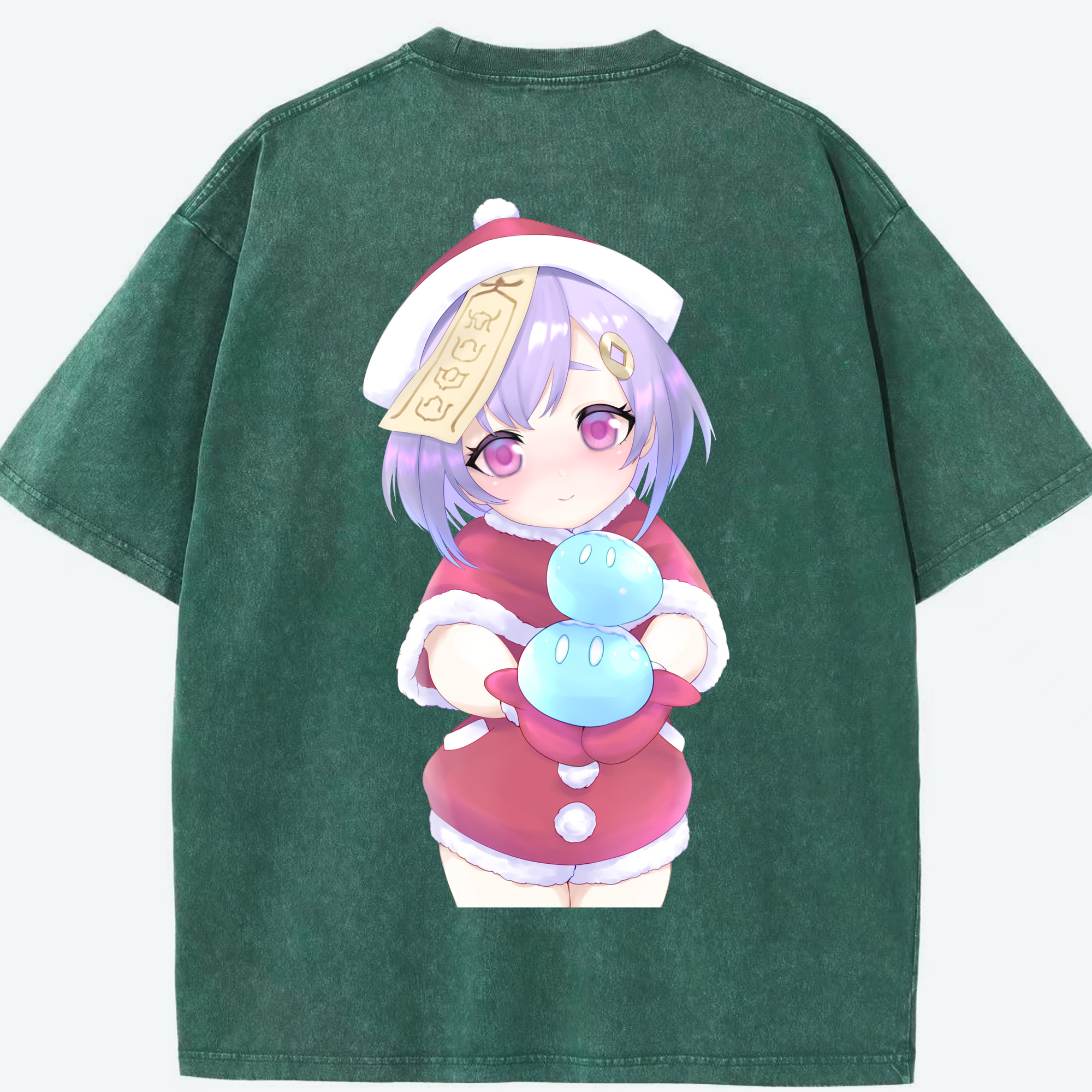 げんし神 七七 なな  genshin Nana 綿100% ヴィンテージ風 半袖Tシャツ（背面プリント）